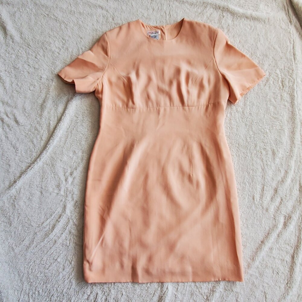 Talbots Peach Short Sleeve Dress